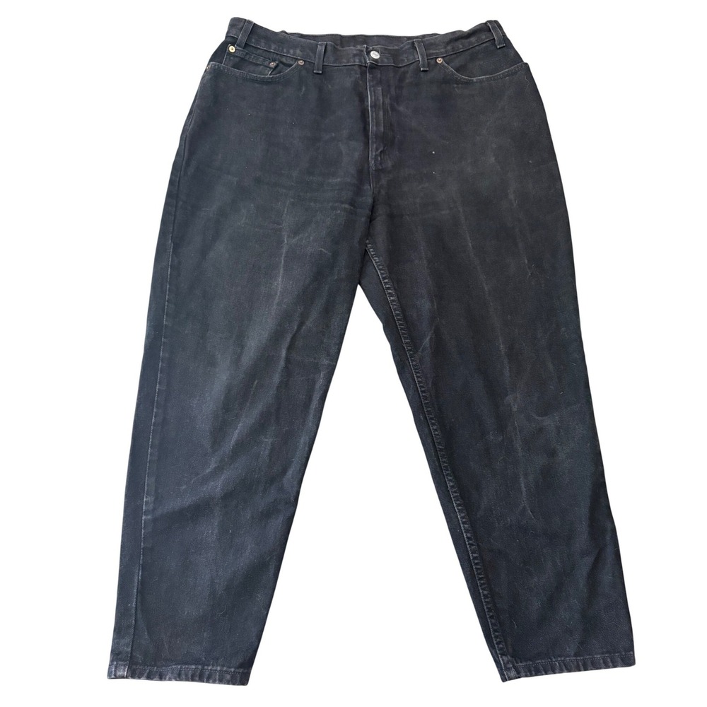 Levis 550 Relaxed Fit Tapered Leg Black Denim Jeans 20 S High Rise Mom VTG 2001